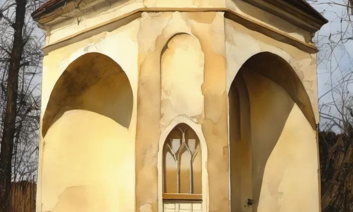 Kaple svaté Anny (Hostěnice) – akvarel