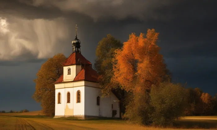 kaple svaté Anny na návsi v Brné – autumn