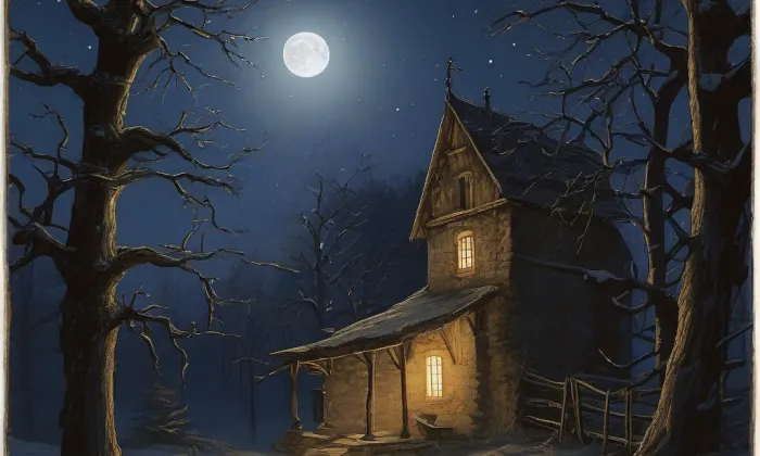 kaple svaté Barbory (Rudice) – noc