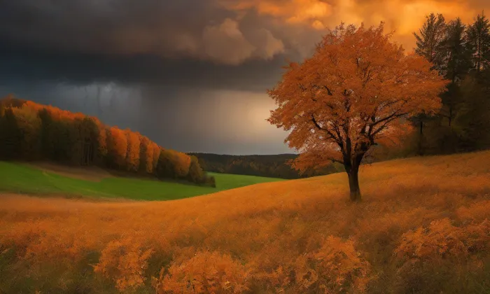 kaple svaté Máří Magdaleny (Holešovice) – autumn