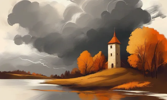 kaple svaté Rozálie (Arnultovice) – autumn