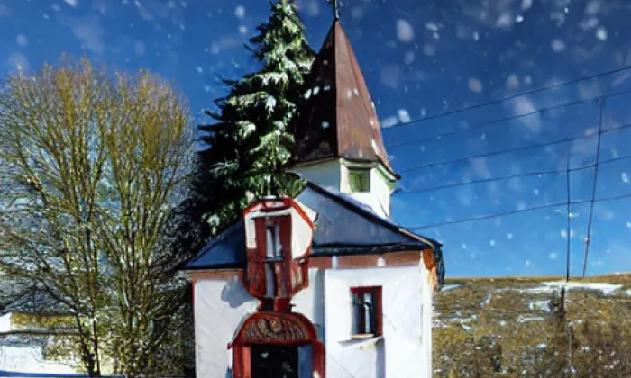 kaple svatého Huberta (Benecko) – winter