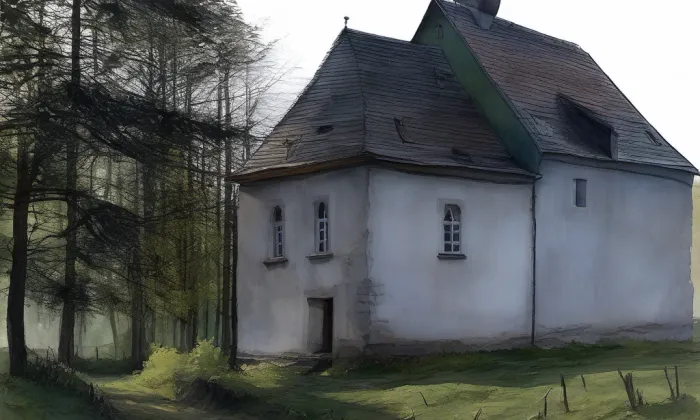 Kaple svatého Václava (Brůdek) – akvarel