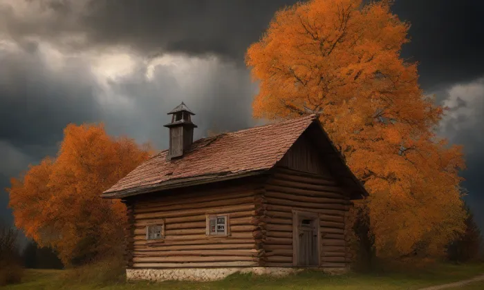 kaple svatého Vincence Ferrerského v Sebuzíně – autumn