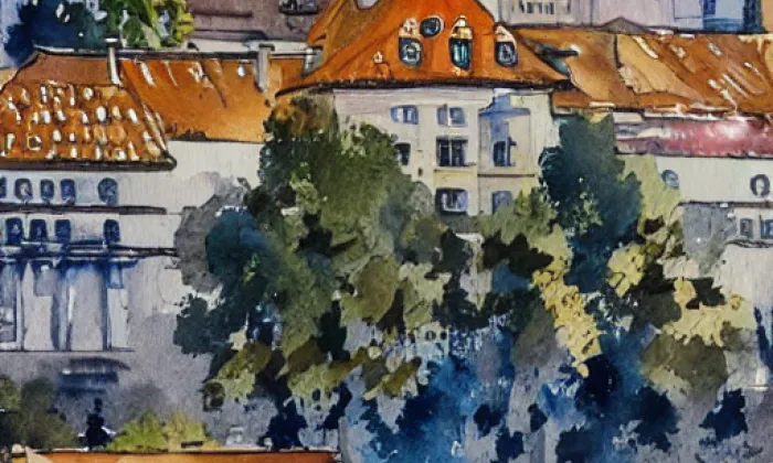 Karlův most (Praha 1) – akvarel
