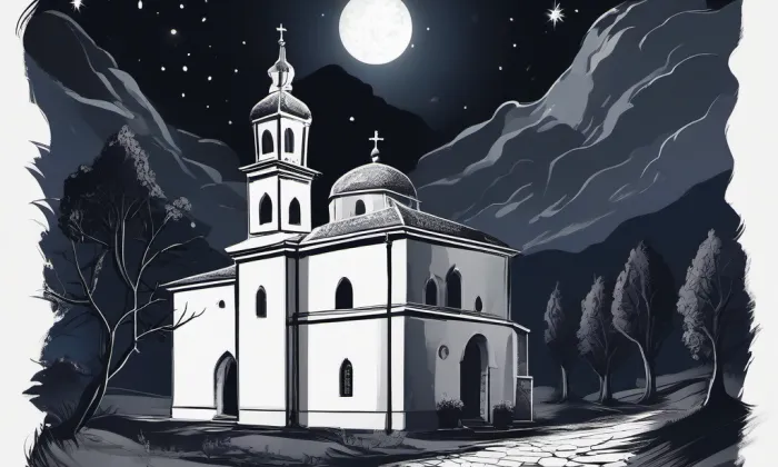 Klášter Hradiště – noc