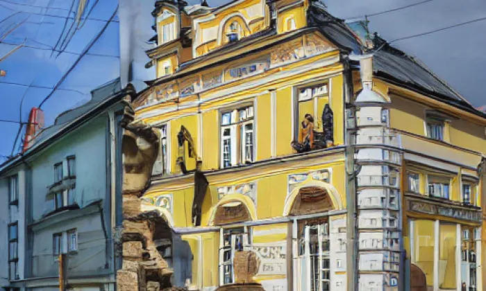 klášter klarisek v Olomouci – akvarel