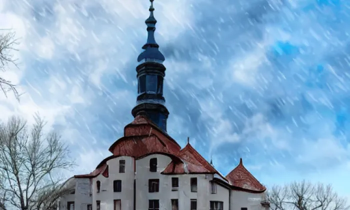 Kostel Čtrnácti svatých pomocníků (Kadaň) – winter