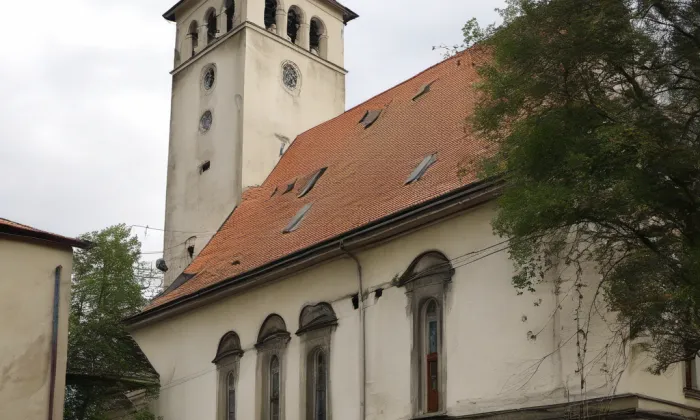 kostel Božského srdce Páně (Blažovice) – akvarel