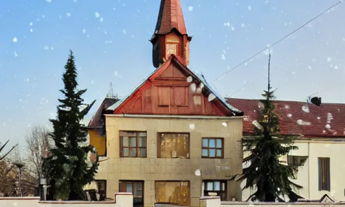 kostel Božského srdce Páně (Rajhrad) – winter