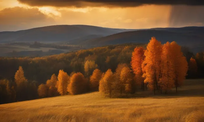 kostel Jména Panny Marie (Černá Voda) – autumn