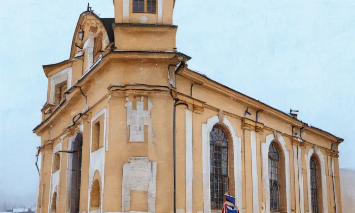 Kostel Nalezení svatého Kříže v Dubé – winter