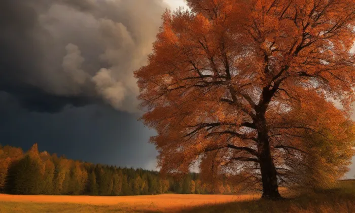Kostel Nanebevstoupení Páně (Stará Role) – autumn