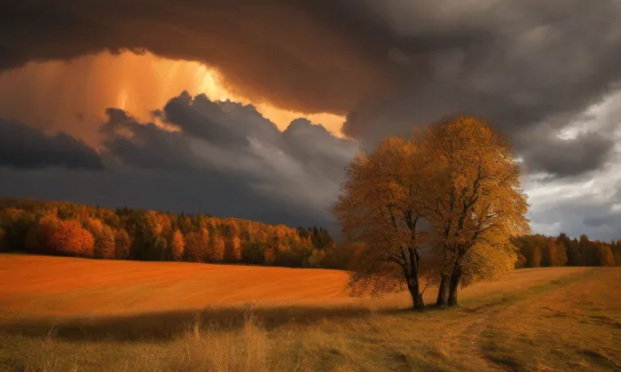 kostel Nanebevstoupení Páně v Mikulášovicích – autumn