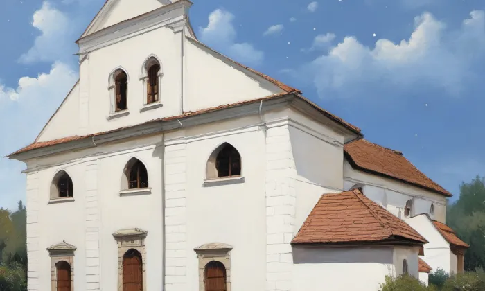 kostel Nanebevzetí Panny Marie (Černvír) – noc