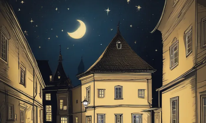 Kostel Nanebevzetí Panny Marie (Diváky) – noc