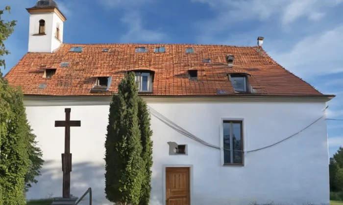 kostel Nanebevzetí Panny Marie (Milíčovice) – autumn