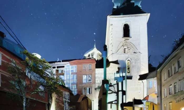 Kostel Nanebevzetí Panny Marie (Moravský Beroun) – noc