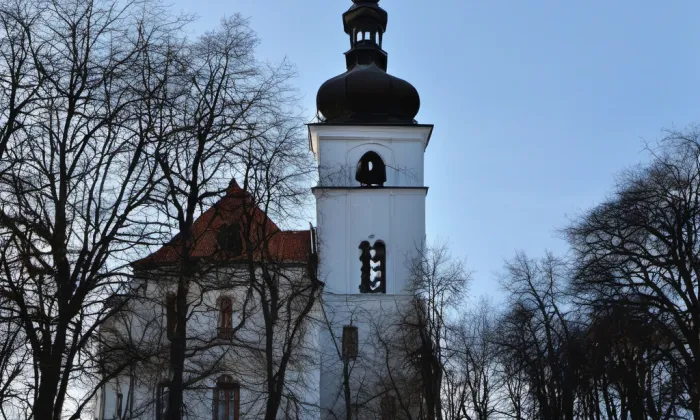 Kostel Narození Panny Marie (Nový Kostelec) – akvarel