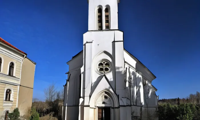 Kostel Narození Panny Marie (Ročov) – winter