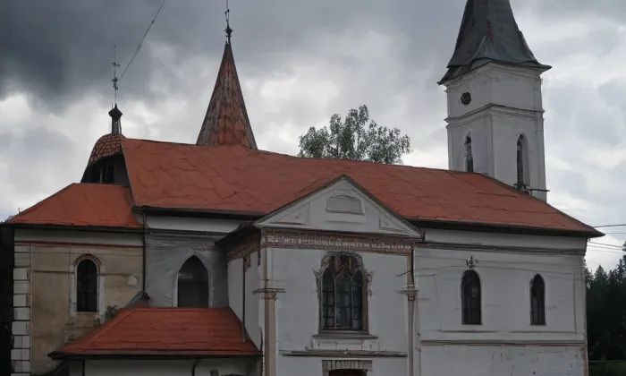 Kostel Navštívení Panny Marie (Lučany nad Nisou) – akvarel