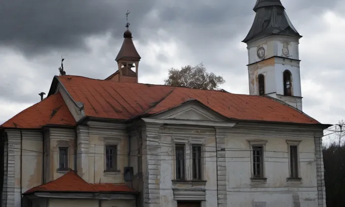 Kostel Navštívení Panny Marie (Lučany nad Nisou) – autumn