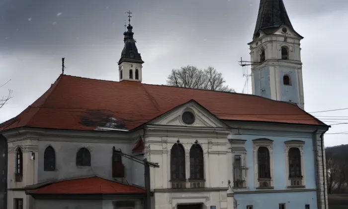 Kostel Navštívení Panny Marie (Lučany nad Nisou) – winter