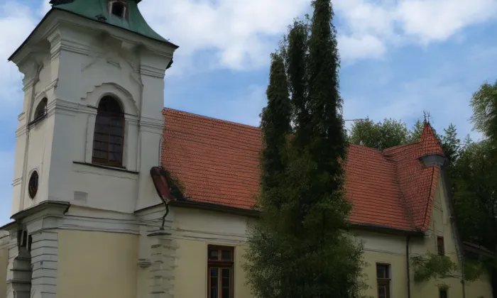 kostel Nejsvětější Trojice (Čimelice) – akvarel