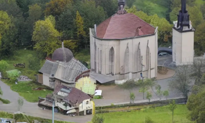 Kostel Nejsvětější Trojice (Andělská Hora) – akvarel