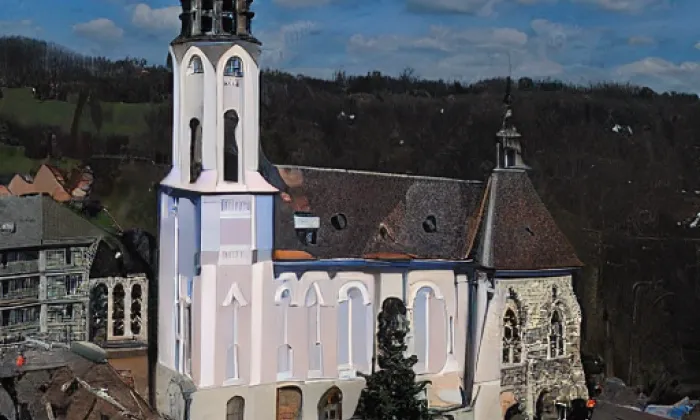 kostel Nejsvětější Trojice (Jamné nad Orlicí) – akvarel