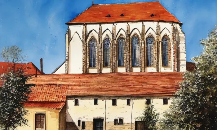 Kostel Panny Marie Sněžné (Praha) – akvarel