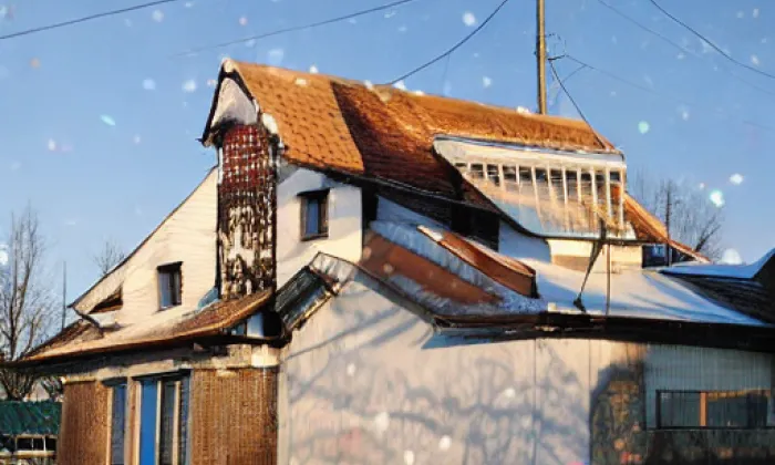 kostel Povýšení svatého Kříže (Třebosice) – winter