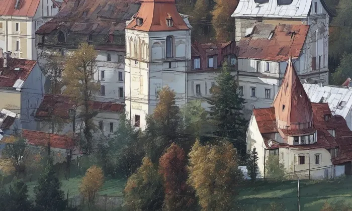 Kostel svaté Anny (Jeřmanice) – autumn