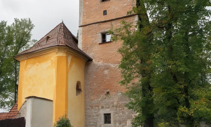 Kostel svaté Kateřiny (Obora) – autumn