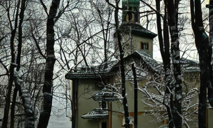 Kostel svaté Kateřiny (Stránské) – winter