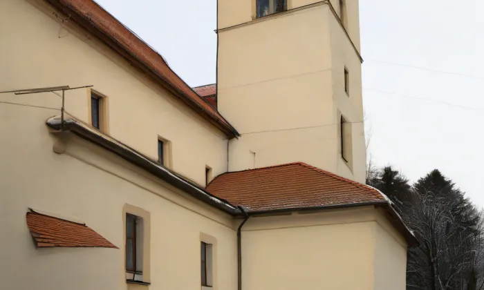 kostel svaté Markéty (Loděnice) – winter