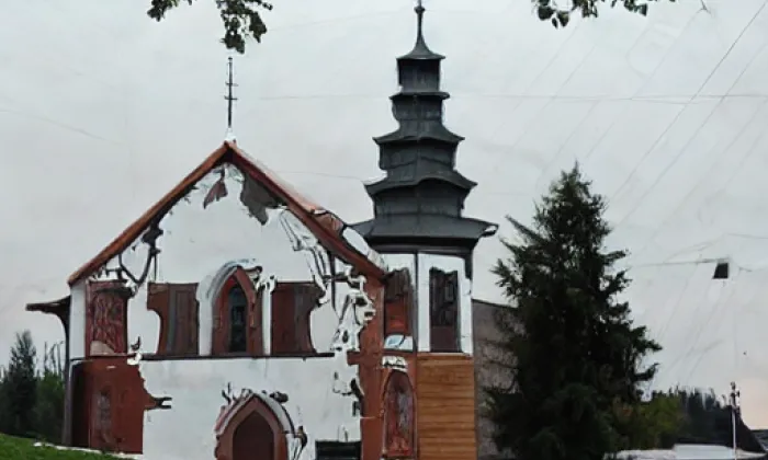 Kostel svatých Andělů strážných (Vidochov) – winter