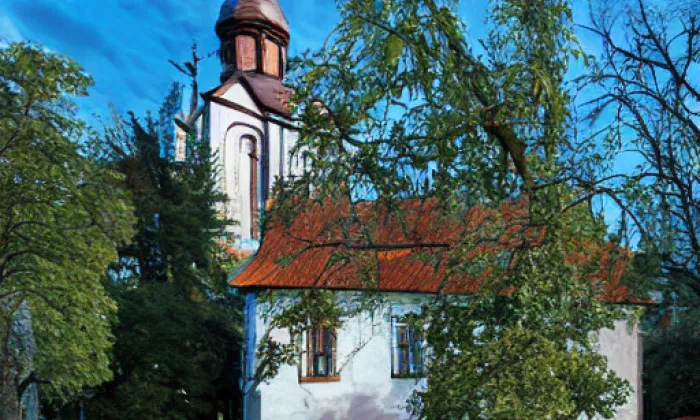 Kostel svatých Petra a Pavla (Petrovice) – noc