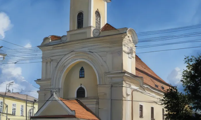 kostel svatého Bartoloměje (Ivaň) – akvarel