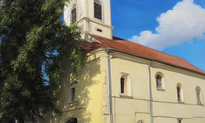 kostel svatého Bartoloměje (Krhovice) – akvarel