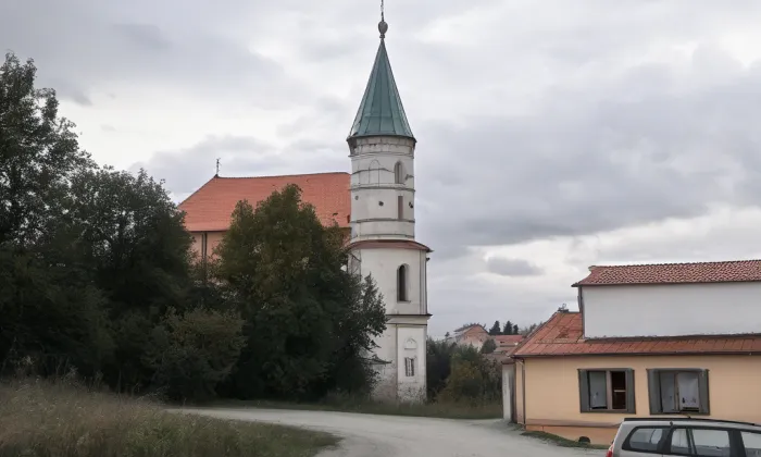 Kostel svatého Bartoloměje (Ktiš) – autumn