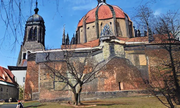 Kostel svatého Bartoloměje (Nečemice) – noc