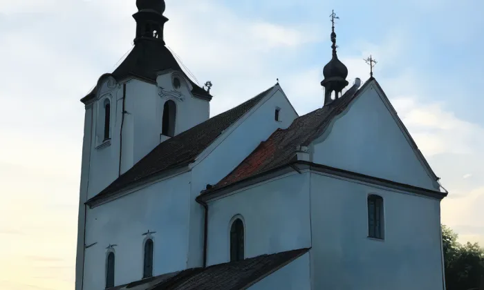 kostel svatého Bartoloměje (Pošná) – akvarel