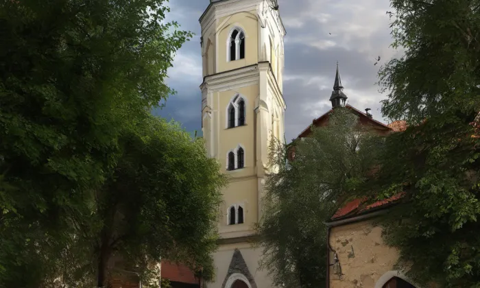 Kostel svatého Bartoloměje (Studénka) – noc