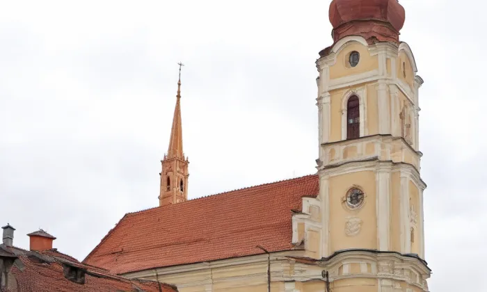 kostel svatého Cyrila a Metoděje (Prostějov) – akvarel