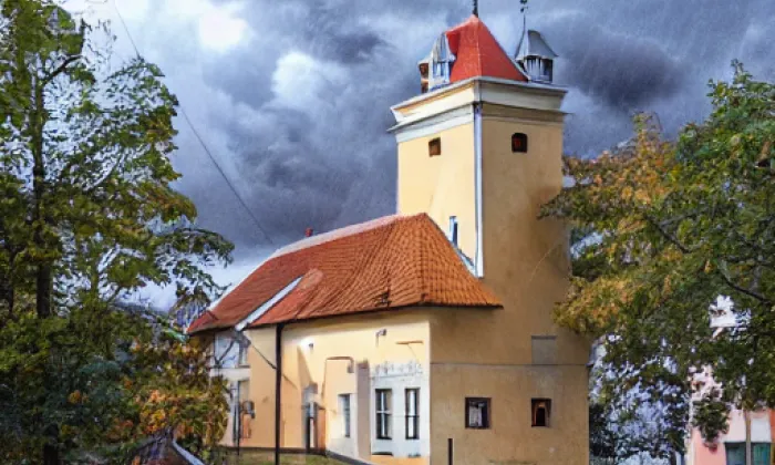 Kostel svatého Jakuba Většího (Minice) – autumn
