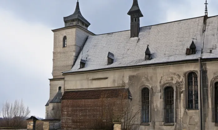 Kostel svatého Jakuba Většího (Slavětín) – winter