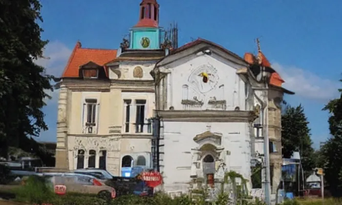kostel svatého Jiří (Dolní Branná) – noc