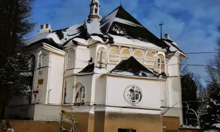 kostel svatého Jiří (Dolní Branná) – winter