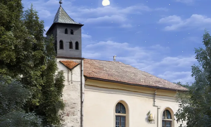 kostel svatého Jiří (Kochov) – noc